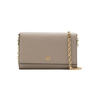 Tory Burch Ladies Leather Robinson Gray Robinson Chain Wallet 52708-082