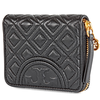 Tory Burch Fleming Medium Leather Wallet- Black 50264-001