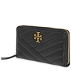 Tory Burch Kira Chevron Zip Continental Wallet- Black 56605-001