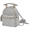 Valentino Ladies Leather Rockstud Spike Gray Spike Mini Backpack B0B63 NAP PR6