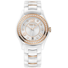 Ebel X-1 Silver Diamond Dial 18Kt Rose Gold and Steel Ladies Watch 1216116