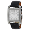 Hermes Cape Cod Silver Dial Black Barenia Leather Ladies Watch W026089WW00