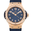 Hublot Big Bang Gold Blue Chronograph Automatic Diamond Ladies Watch 361.PX.7180.LR.1204