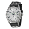 IWC Big Pilot Son Watch Silver Dial Black Leather Men's Watch IW325519
