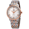 Omega De Ville Ivory Silvery Dial Automatic Men's Steel and 18kt Rose Gold Watch 424.20.40.20.02.003