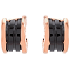 Bvlgari B.zero1 18k Rose Gold and Black Ceramic Earrings 347405