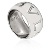Bvlgari Monologo 18k White Gold Band Ring- Size 50 (US 5 1/2) AN854491-50