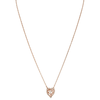 Swarovski Sparkling Dance Heart Necklace White Rose Gold Plating 5284188