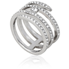 Swarovski Creativity Coiled Silver-tone Ring - Size 6 5221413