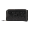 Jimmy Choo Jimmy Choo Ladies Bettina Embossed Choo Logo Wallet 183 BETTINA PJC BLACK