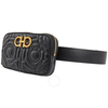 Ferragamo Salvatore Ferragamo Ladies Black Quilted Gancini Belt Bag 22D661 711269
