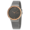 Skagen Open Box - Skagen Freja Smoke Dial Grey-tone Steel Mesh Ladies Watch SKW2382 SKW2382