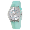 Swatch Summer Breeze Silver Dial Blue Silicone Ladies Watch SFK397