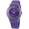 Swatch Purple Rings Quartz Purple Dial Ladies Watch SUOV106