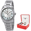 Swiss Legend Sea Breeze Mother of Pearl Ladies Watch Set with 2 Bonus Interchangeable Watch Straps SL-16003SM-02-SET
