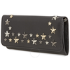 Jimmy Choo Black/Silver Nino Long Yen Mstar Trim Wallet 143 NINO LTU BLACK/METALLIC MIX