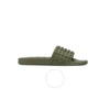 Jimmy Choo Men's Rey Army Star Embossed Sliders 194 REY/M ERU ARMY/ARMY