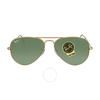 Ray Ban Aviator Arista Green 55 mm Sunglasses RB3025 W3234 55-14 RB3025 W3234 55-14