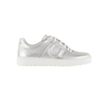 Ferragamo Ladies Silver Fasano Lace Up Sneakers, Brand Size 6 35083 686865