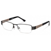 Diesel Men's Black Rectangular Semi-Rimless Eyeglass Frames DL5018 002 52