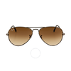 Ray Ban Ray-Ban Aviator Gunmetal Frame Brown Non-Polarized Crystal Lens 58mm Men's Sunglasses RB3025 004/51 58-14 RB3025 004/51 58-14