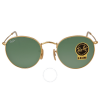 Ray Ban Gold Frames Green Lens 50 mm Sunglasses RB3447 001 50-21 RB3447 001 50-21