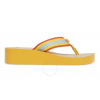 Tory Burch Ladies Gemini Link Wedge Flip-flops in Yellow 61714-722