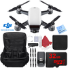 DJI Spark Alpine White Quadcopter Drone 32GB Essentials Bundle