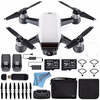 DJI Spark Fly More Combo (Alpine White) CP.PT.000899 + Sony 64GB microSDXC + Card Reader + Fibercloth Bundle