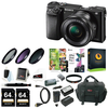 Sony Alpha a6000 Mirrorless Camera w/ 16-50mm Lens & Two 64GB SD Card Bundle