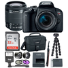 Canon EOS Rebel T7i Digital SLR Camera Bundle w/ EF-S 18-55mm f/4-5.6 IS STM lens + 58mm Wide Angle Lens + 58mm Telephoto Lens + Flash + Canon SLR Bag + 32GB SDHC Memory Card + 3pc Filter