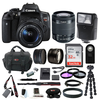 Canon EOS Rebel T6i Digital SLR w/ EF-S 18-55mm f/3.5-5.6 IS STM Lens + 58mm Wide Angle Lens + 58mm Telephoto Lens + Flash + 32GB SDHC Memory Card + 3pc Filter Kit + Wireless Remote Control + Bundle