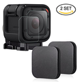 Hapurs Sports Camera Lens Cap and Lens Screen Protector, 2 Pack Protective Lens Cover Case and 2 Pack Anti-scratch Water-proof Tempered Glass Screen Protector for Gopro Hero 4 Session and 5 Session