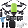 DJI Spark Quadcopter (Meadow Green) CP.PT.000734 + Sony 64GB microSDXC + Card Reader + Fibercloth + DJI Goggles FPV Headset CP.PT.000672 Bundle