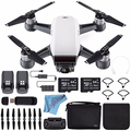 DJI Spark Fly More Combo (Alpine White) CP.PT.000899 + Sony 64GB microSDXC + Card Reader + Fibercloth Bundle