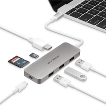 USB C Hub ANNBOS A030CH7 Multiport Adapter Aluminum 7-Port