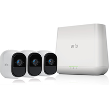 Arlo Pro by NETGEAR Security System with Siren – 3 Rechargeable Wire-Free HD Cameras with Audio, Indoor/Outdoor, Night Vision (VMS4330)