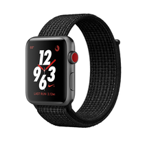 Apple Watch Series 3 Nike+ - GPS+Cellular - Space Gray Aluminum Case with Black/Pure Platinum Nike Sport Loop - 42mm