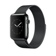 ​Đồng hồ Apple Watch Space Black Stainless Steel 38mm Series 2 - Space Black Milanese Loop