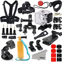 Kupton Accessories for GoPro Hero 5 Session/ Hero Session Bundle Action Camcorder Camera Accessories Mounts Waterproof Housing Case Chest Head Bike Car Backpack Clip Mount