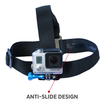 Head Strap Mount for GoPro Cameras - Headband Harness + Aluminum Thumbscrew - Fits ALL Go Pro Hero Models, HERO4, HERO3+ Black Edition, HERO3, HERO2, HERO1, HD & SJ4000