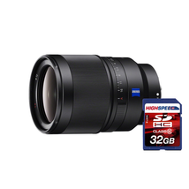 Sony SEL35F14Z Distagon T FE 35mm f/1.4 ZA Standard-Prime Lens w/ 32GB Class 10 Memory Card