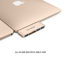 Cáp chuyển đổi đa năng USB-C Hub Type C 8 trong 1 cho Macbook hiệu ANNBOS - USA (Gold)