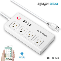 ANNBOS WiFi Outlet Smart Plug Compatible with Alexa, Google home