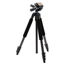 Chân máy ảnh SLIK Sprint Pro II 4-Section Tripod with 3-Way Panhead (Gunmetal), Black (611-865)