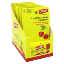 Carmex Lip Balm Stick Cherry Spf#15 0.15oz (12 Pieces) Display
