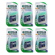 Gum Soft Picks 60 Count Advanced On The Go Case (6 Pieces)