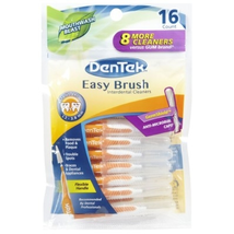 Dentek Easy Brush Cleaners Standard Spaces 16 Count