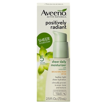 Aveeno Positively Radiant Sheer Moisturizer Spf#30 2.5oz