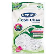 Dentek Floss Picks Triple Clean 90 Count